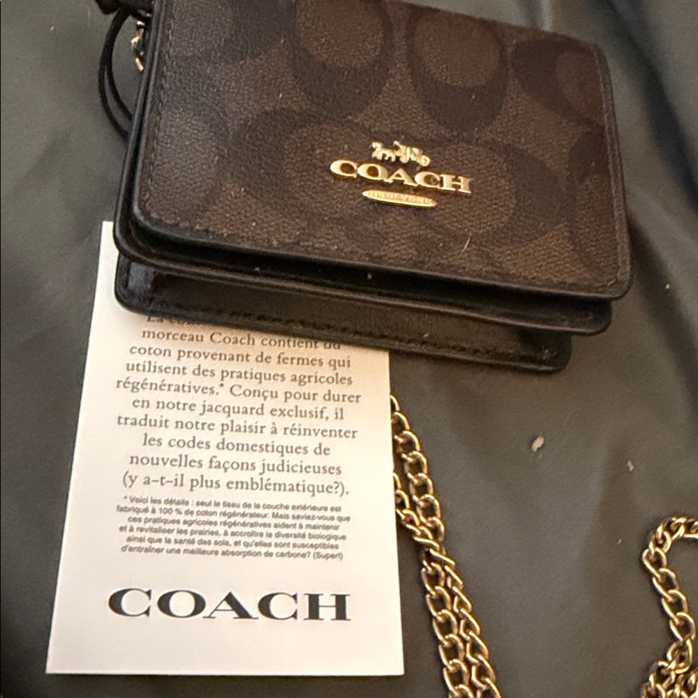 Coach Black and Gold Chain Wallet - Picture 7 of 7